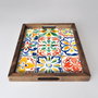 Aberto Design REF032 Bandeja Madera Maciza 48 x 38 x 4 cm Elegante para Hogar